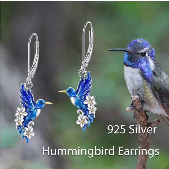 24k Hummingbird Earrings - Picture 8 of 8